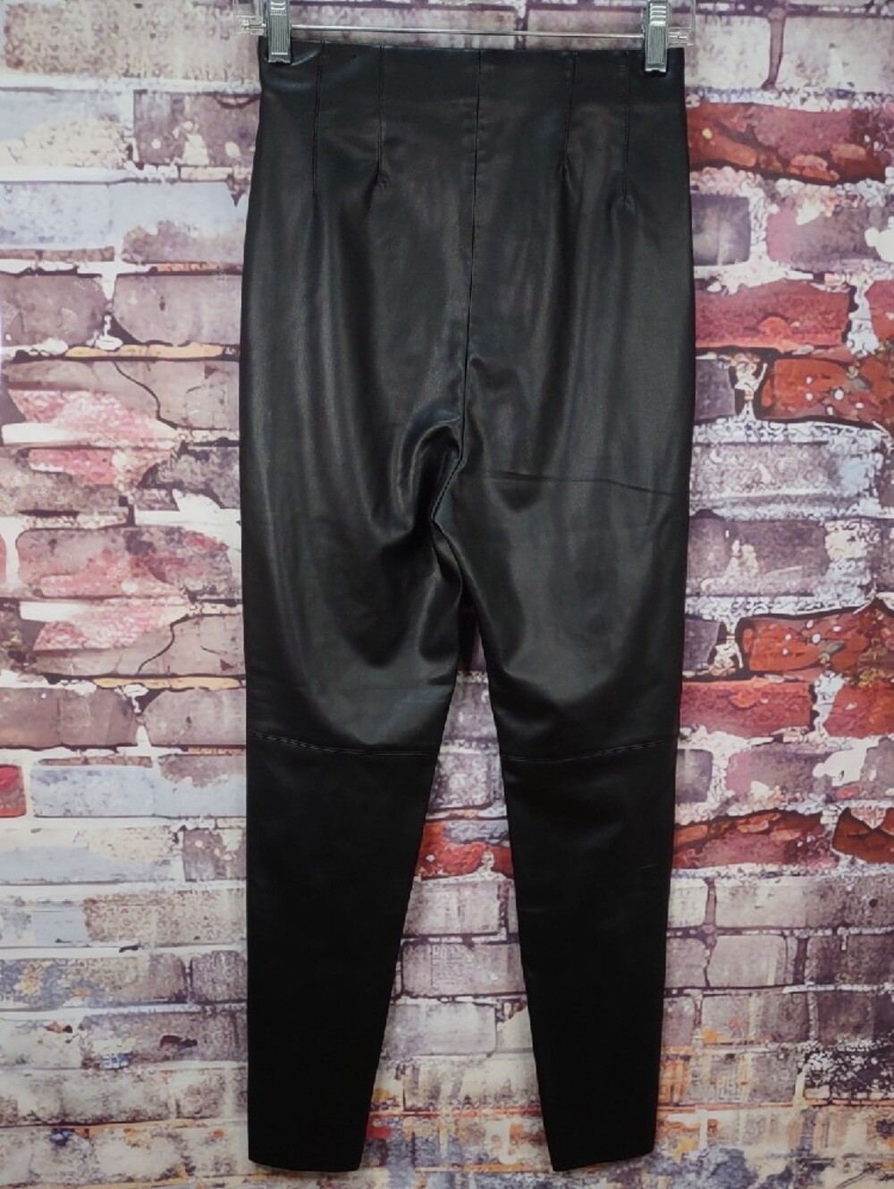 Zara Faux Leather High-Waist Tapered Pants - Picture 2 of 6